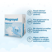 Magroyal Magnezyum (L-Treonate & Bisglisinat) + B6 + Melisa 60 Kapsül
