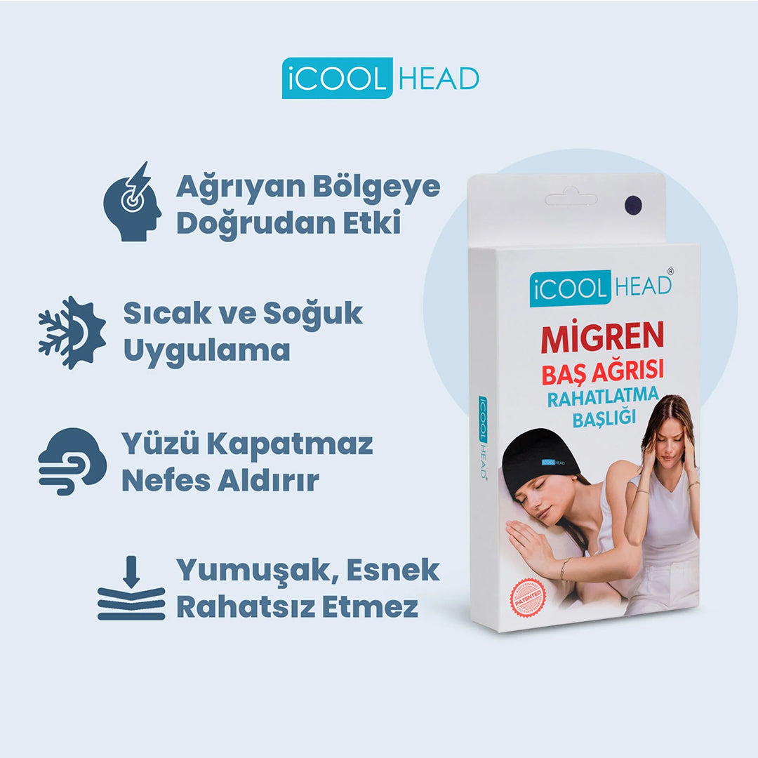 Migren ve Baş Ağrısı Giderici Başlık – Soğuk ve Sıcak Kompres Şapka