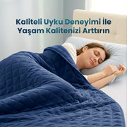 %100 Bambu Kumaş Dolgul Ağırlıklı Sarılma Battaniyesi Dört Mevsim Kullanılabilir