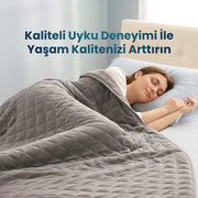 %100 Bambu Kumaş Dolgul Ağırlıklı Sarılma Battaniyesi Dört Mevsim Kullanılabilir