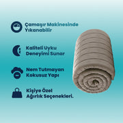 %100 Bambu Kumaş Dolgul Ağırlıklı Sarılma Battaniyesi Dört Mevsim Kullanılabilir