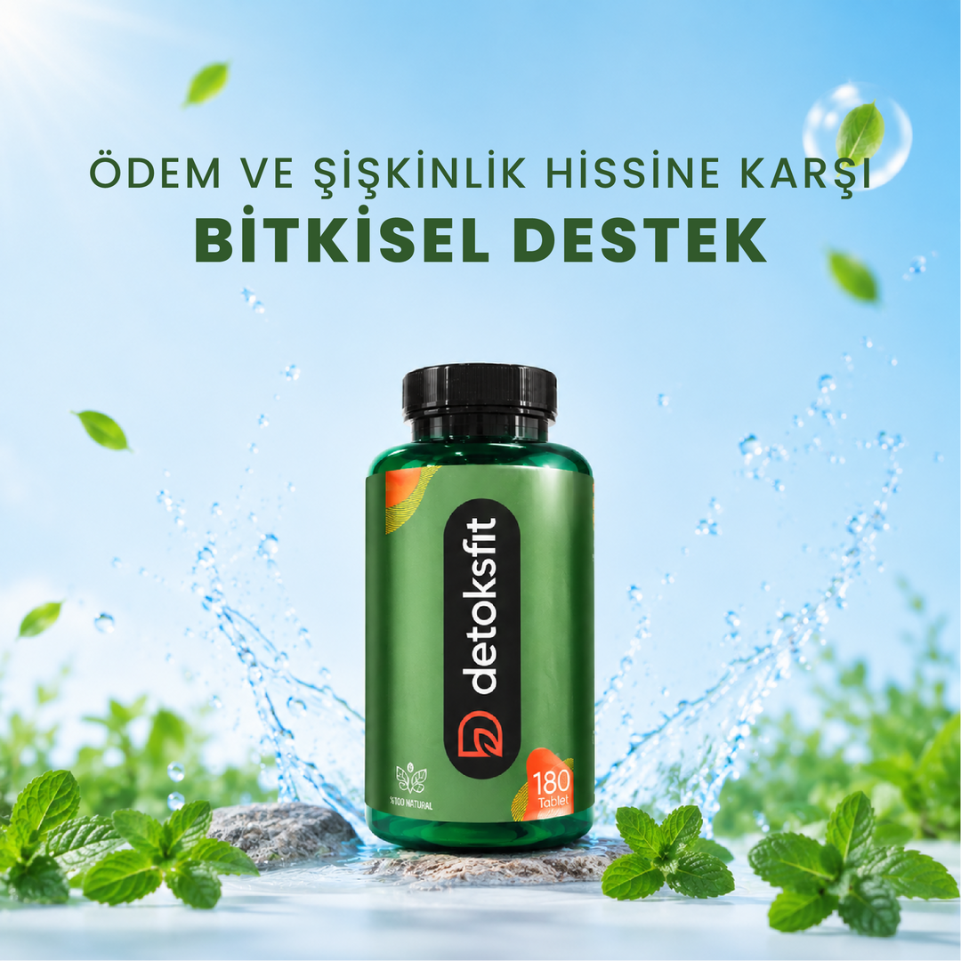 Detoksfit Tablet Bitkisel Gıda Takviyesi 180 Tablet- 16 Bitkili Doğal Formül