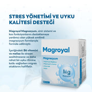Magroyal Magnezyum (L-Treonate & Bisglisinat) + B6 + Melisa 60 Kapsül