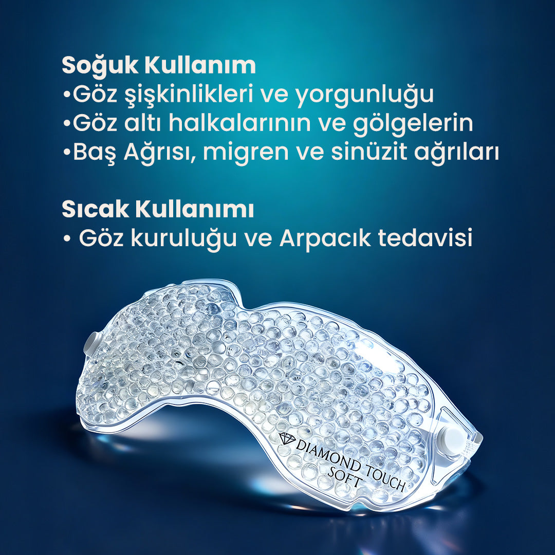 Diamond Touch Soğutucu Göz Maskesi – Soğuk & Sıcak Terapili Maske