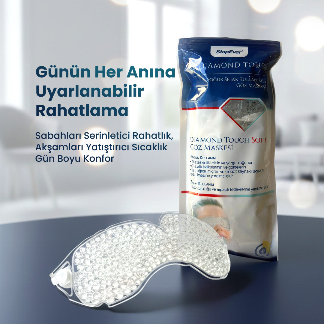 Diamond Touch Soğutucu Göz Maskesi – Soğuk & Sıcak Terapili Maske