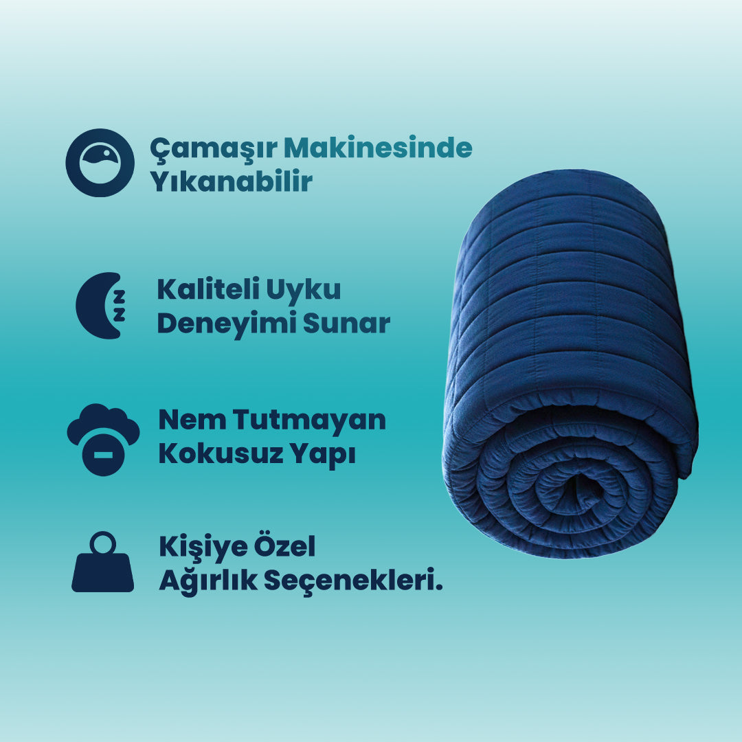 %100 Bambu Kumaş 300 TC %100 Organik Bambu Dolgulu 30 Derecede Yıkanabilir Ağırlıklı Sarılma Battaniyesi Dört Mevsim Kullanılabilir
