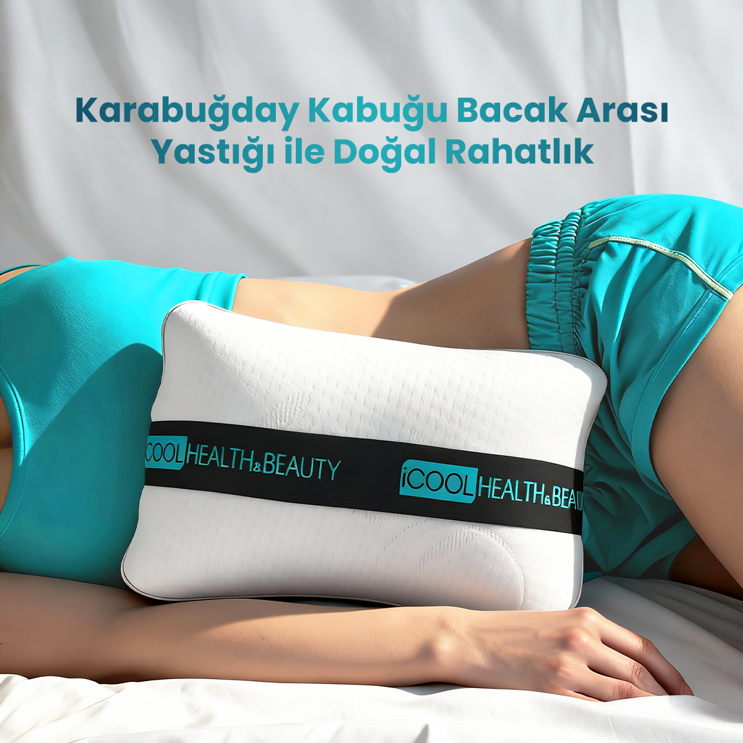 iCool Head Doğal Karabuğday Dolgulu Ortopedik Bacak Arası Yastık