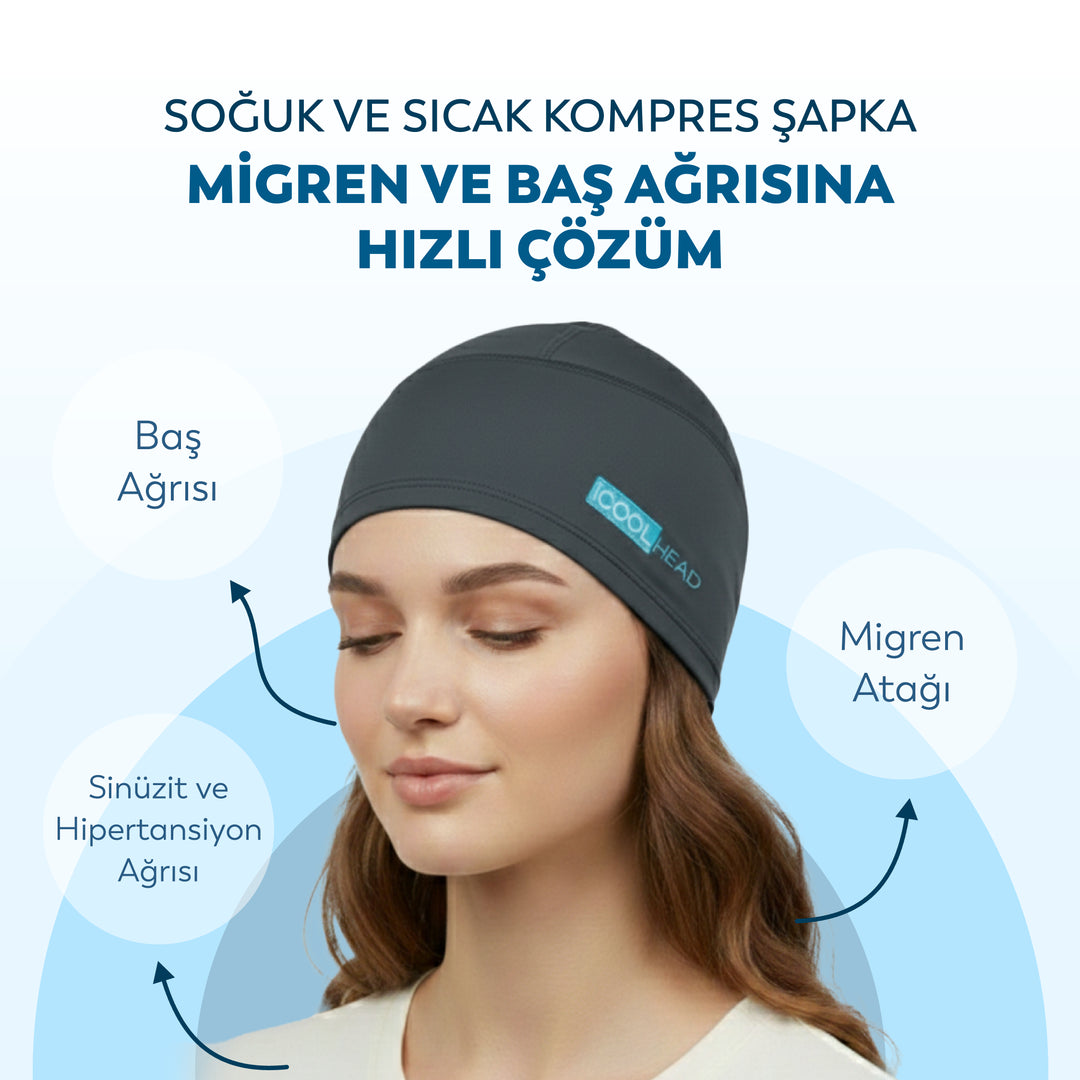 Jel Kompres Şapka - Soğuk ve Sıcak Kompres Başlığı