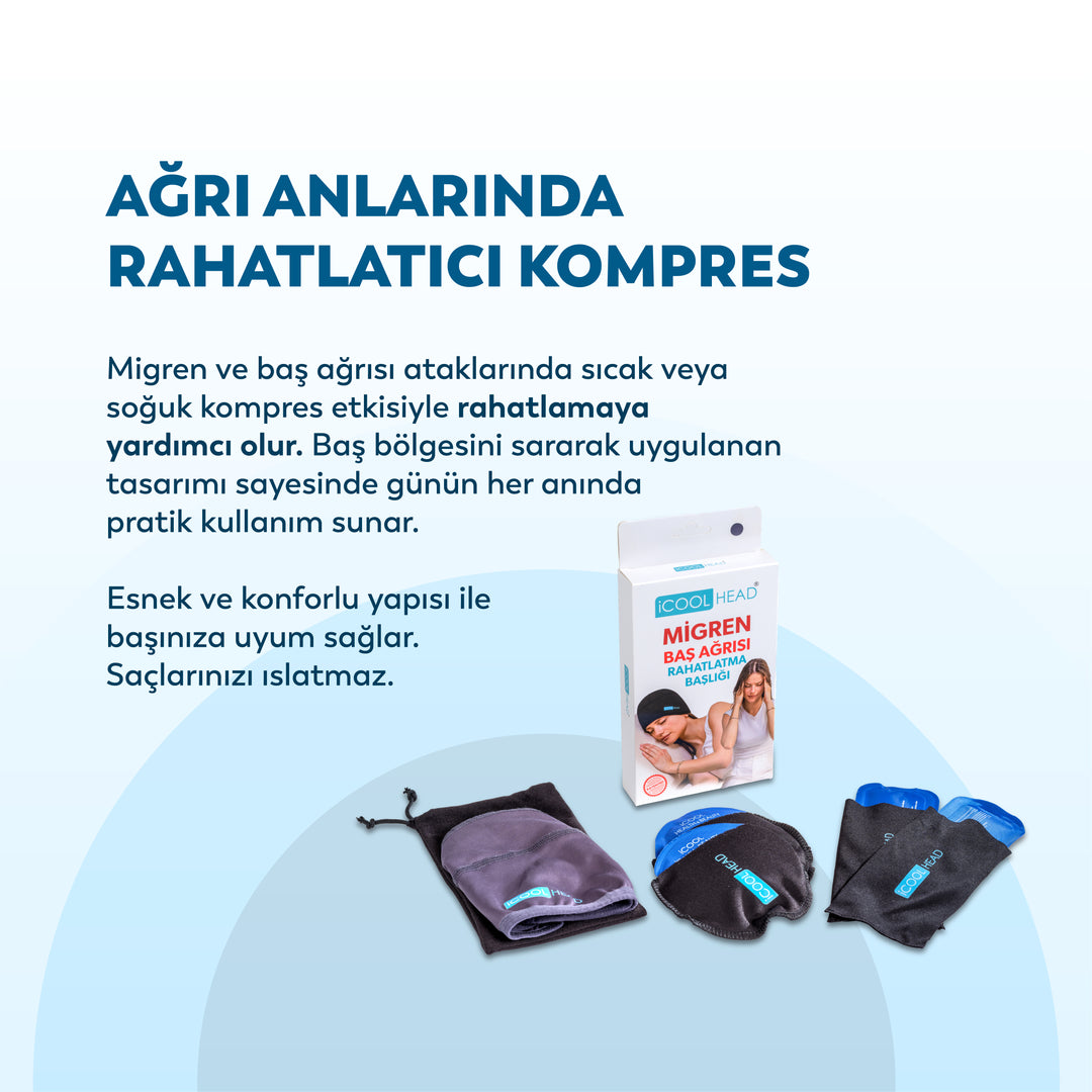 Migren ve Baş Ağrısı Giderici Başlık – Soğuk ve Sıcak Kompres Şapka