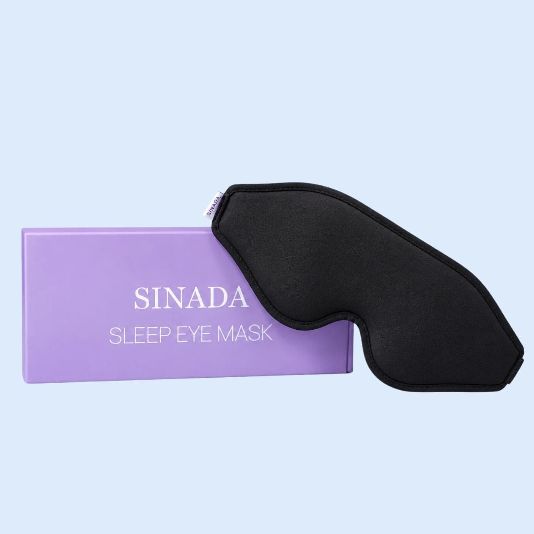 Sinada Premium 3D Uyku Göz Maskesi Köpük Uyku Bandı - Siyah